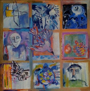 northern icons & jasper's bird 18x18